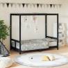 Kids Bed Frame Black 80x160 cm Solid Wood Pine Colour black Size 80 x 160 cm 