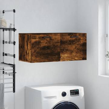 Wall Cabinet Smoked Oak - Stylish Storage | HipoMarket