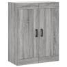 Elegant Wall Mounted Cabinet - Grey Sonoma - 69.5x34x90 cm