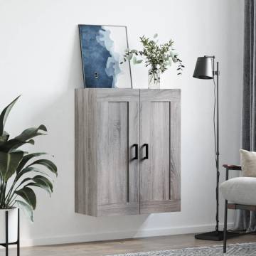 Elegant Wall Mounted Cabinet - Grey Sonoma - 69.5x34x90 cm