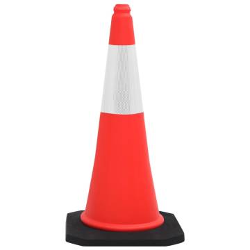 Reflective Traffic Cones 75cm - 10 pcs Heavy Base Set