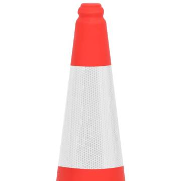 Reflective Traffic Cones 75cm - 10 pcs Heavy Base Set