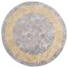 Rug Washable φ120 cm Grey Anti Slip Colour grey and gold Size Ø 120 cm 