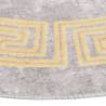 Washable Grey Anti Slip Rug φ120 cm | HipoMarket