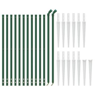 Wire Mesh Fence with Spike Anchors Green 0.8x25 m - Durable & Secure