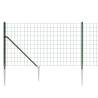 Wire Mesh Fence with Spike Anchors Green 0.8x25 m - Durable & Secure