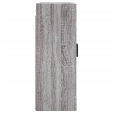 Elegant Wall Mounted Cabinet - Grey Sonoma - 69.5x34x90 cm