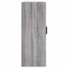 Elegant Wall Mounted Cabinet - Grey Sonoma - 69.5x34x90 cm