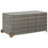 Garden Storage Box Light Grey 120x65x61 cm Poly Rattan Colour grey 