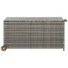 Light Grey Garden Storage Box - Durable Poly Rattan (120x65x61 cm)