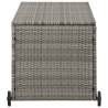 Light Grey Garden Storage Box - Durable Poly Rattan (120x65x61 cm)