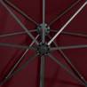 Cantilever Umbrella with LED Lights - Bordeaux Red 250 cm