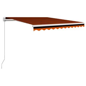 Manual Retractable Awning 300x250 cm - Orange & Brown