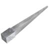 Ground Spikes 6 pcs Silver - Durable Galvanised Steel 10x10x91 cm