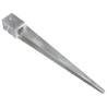 Ground Spikes 6 pcs Silver - Durable Galvanised Steel 10x10x91 cm