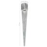 Ground Spikes 6 pcs Silver - Durable Galvanised Steel 10x10x91 cm