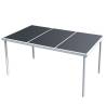 Stylish Garden Table 150x90 cm - Black Steel | HipoMarket