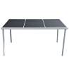 Stylish Garden Table 150x90 cm - Black Steel | HipoMarket