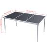 Stylish Garden Table 150x90 cm - Black Steel | HipoMarket