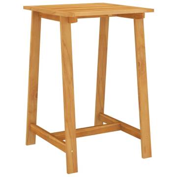 Stylish Acacia Wood Garden Bar Table - 70x70x104 cm