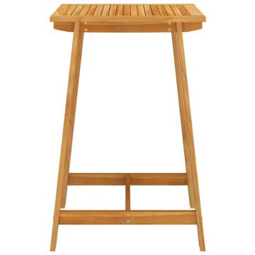 Stylish Acacia Wood Garden Bar Table - 70x70x104 cm