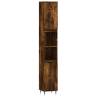 Smoked Oak Bathroom Cabinet - 30x30x190 cm | Hipomarket