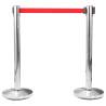 Stanchion with Belt Airport Barrier - Durable Stainless Steel