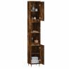 Smoked Oak Bathroom Cabinet - 30x30x190 cm | Hipomarket