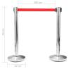 Stanchion with Belt Airport Barrier - Durable Stainless Steel