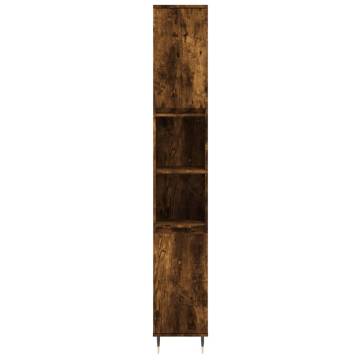 Smoked Oak Bathroom Cabinet - 30x30x190 cm | Hipomarket