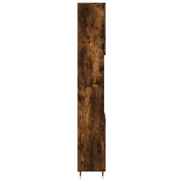 Smoked Oak Bathroom Cabinet - 30x30x190 cm | Hipomarket