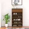 Shoe Cabinet Honey Brown 60x34x105 cm - Solid Pine Wood