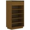 Shoe Cabinet Honey Brown 60x34x105 cm - Solid Pine Wood