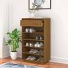 Shoe Cabinet Honey Brown 60x34x105 cm - Solid Pine Wood