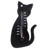 Nature Outdoor Wall Thermometer Cat Black - Stylish & Functional