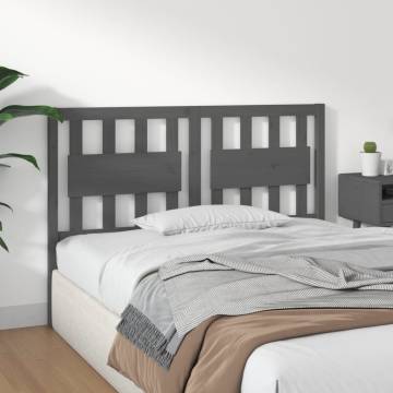 Grey Solid Wood Bed Headboard - 125.5x4x100 cm