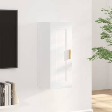 Wall Cabinet White 35x34x90 cm - Stylish Storage Solution