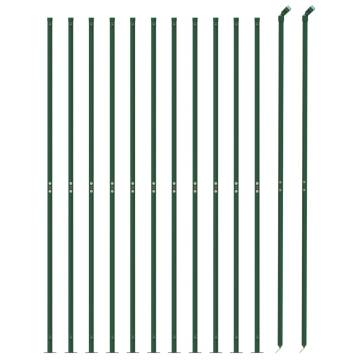 Wire Mesh Fence with Flange Green 1.8x25 m - Durable & Secure