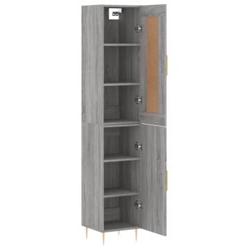 Stylish Highboard Grey Sonoma - 34.5x34x180 cm