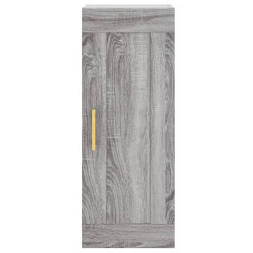 Stylish Highboard Grey Sonoma - 34.5x34x180 cm