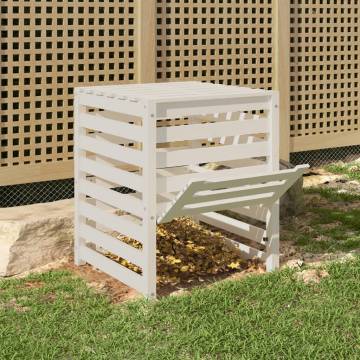 Composter White 63.5x63.5x77.5 cm - Solid Wood Pine