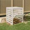 Composter White 63.5x63.5x77.5 cm - Solid Wood Pine