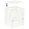 Composter White 63.5x63.5x77.5 cm - Solid Wood Pine