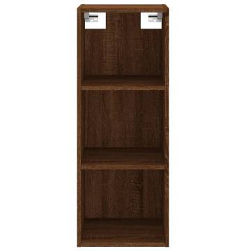 Elegant Highboard in Brown Oak - 34.5x34x180 cm