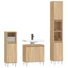 3 Piece Bathroom Cabinet Set - Sonoma Oak | Hipomarket