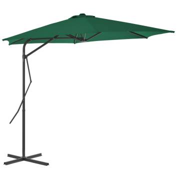 Outdoor Parasol with Steel Pole - 300 cm Green | HipoMarket