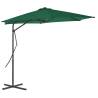 Outdoor Parasol with Steel Pole 300 cm Green Colour light green 