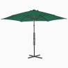 Outdoor Parasol with Steel Pole - 300 cm Green | HipoMarket