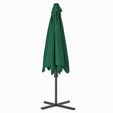 Outdoor Parasol with Steel Pole - 300 cm Green | HipoMarket