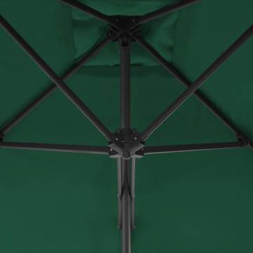 Outdoor Parasol with Steel Pole - 300 cm Green | HipoMarket